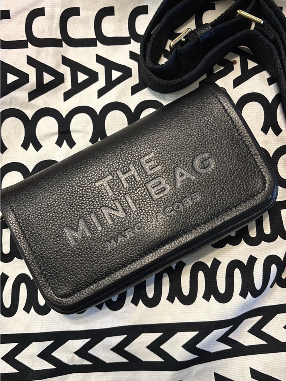 Marc Jacobs The Mini Bag Black Leather Crossbody Shldr Bag - Picture 4 of 13